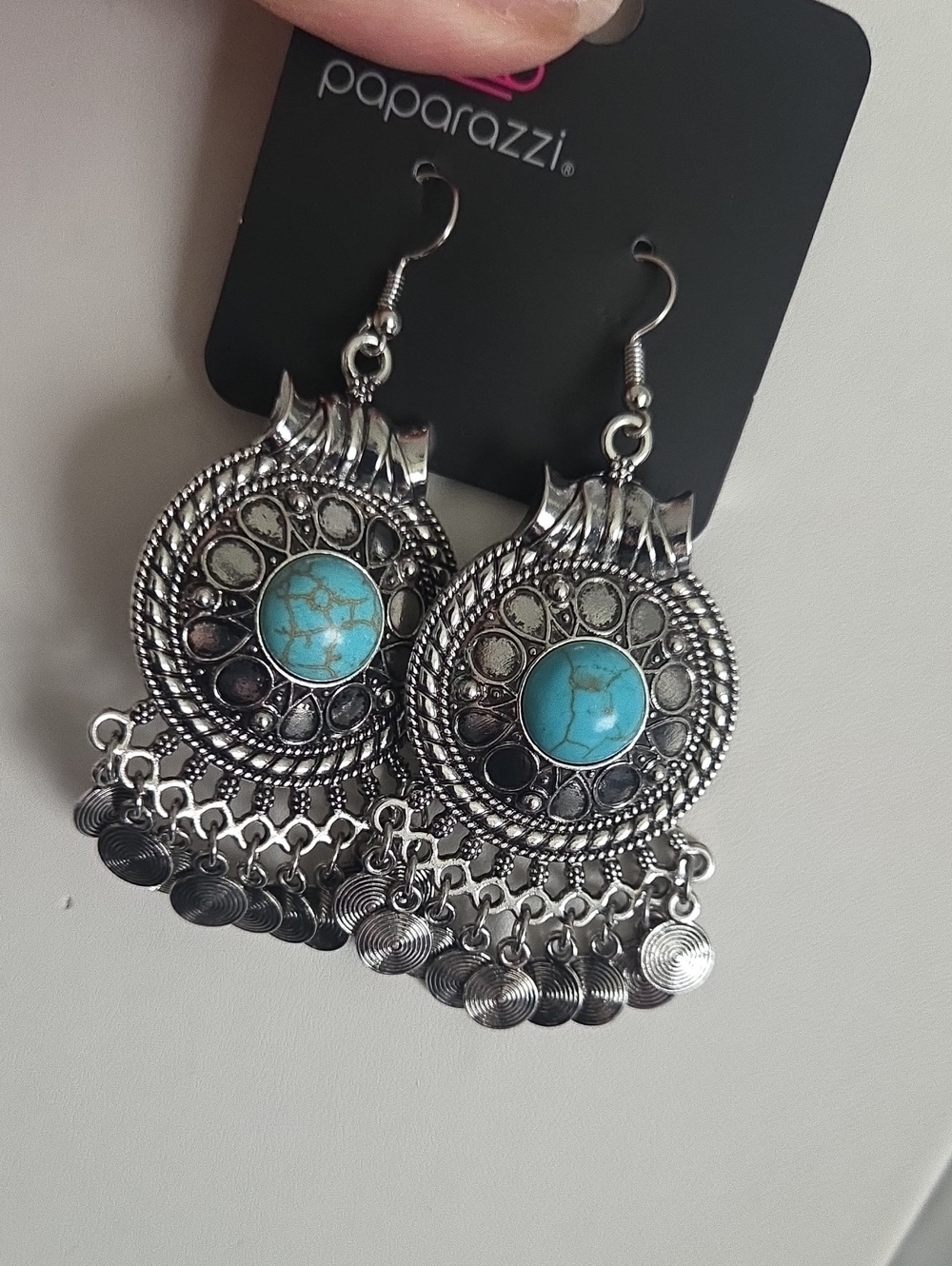 Paparazzi Rural Rhythm Blue Earrings NWT - Picture 2 of 3